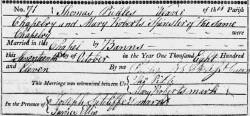 Taken on October 17th, 1811 and sourced from Certificate - Marriage.