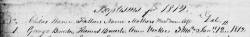 Taken on January 12th, 1812 and sourced from Certificate - Baptism.