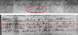Taken on March 11th, 1812 and sourced from Certificate - Marriage.