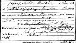 Taken on December 10th, 1816 and sourced from Certificate - Marriage.