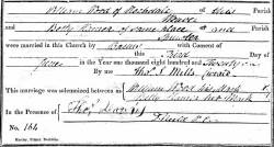 Taken on June 3rd, 1821 and sourced from Certificate - Marriage.