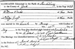 Taken in 1826 in Almondbury and sourced from Certificate - Marriage.
