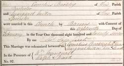 Taken on February 18th, 1827 and sourced from Certificate - Marriage.