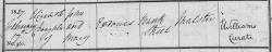 Taken on February 17th, 1827 in Wrexham and sourced from Certificate - Baptism.