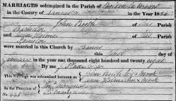 Taken on January 1st, 1828 and sourced from Certificate - Marriage.