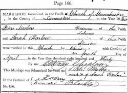 Taken on April 4th, 1830 and sourced from Certificate - Marriage.