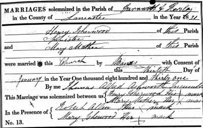 Taken on January 30th, 1831 and sourced from Certificate - Marriage.