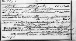 Taken on June 10th, 1832 and sourced from Certificate - Marriage.