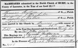 Taken on February 26th, 1832 and sourced from Certificate - Marriage.