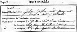 Taken on April 7th, 1833 and sourced from Certificate - Banns / License.