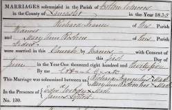 Taken on June 1st, 1835 and sourced from Certificate - Marriage.