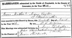 Taken on March 20th, 1836 and sourced from Certificate - Marriage.