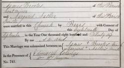 Taken on September 18th, 1836 and sourced from Certificate - Marriage.