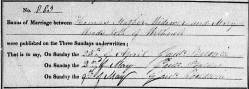 Taken on March 8th, 1841 and sourced from Certificate - Banns / License.