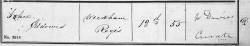 Taken on May 12th, 1842 in Brymbo and sourced from Burial Records - Brymbo.