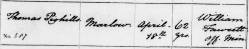 Taken on April 18th, 1847 and sourced from West Yorkshire Deaths & Burials (1813-1985).