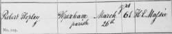 Taken on March 26th, 1853 in Shocklach and sourced from Burial Records - Shocklach.