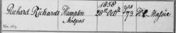 Taken on October 28th, 1858 in Malpas and sourced from Burial Rocords - Malpas.