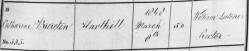 Taken on March 8th, 1868 in Harthill and sourced from Burial Records - Harthill.