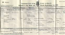 Taken in 1966 and sourced from Certificate - Death.