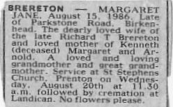 Taken on August 15th, 1986 and sourced from Newspaper - Margaret Brereton.