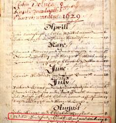 Taken on August 8th, 1629 and sourced from Certificate - Marriage.