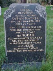 Taken on April 9th, 2007 at the Bebington Cemetery and sourced from Headstone - Sarah Mather.