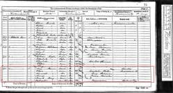 Taken in 4 Witnalls Row, Kidderminster, Worcestershire and sourced from RG 10 Piece: 3033 Folio: 75 Page: 47.