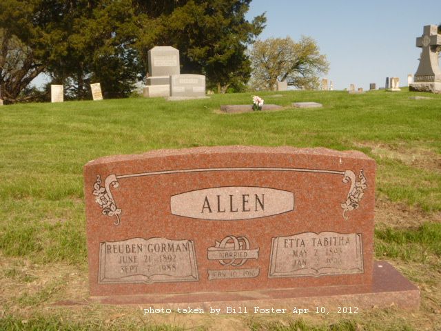 Taken on April 10th, 2012 in Laurel Hill Cemetery, Weston, Platte County, Missouri and sourced from www.findagrave.com.