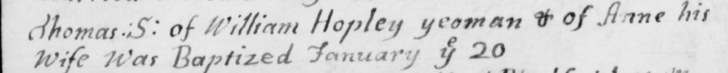 Taken on January 20th, 1722 in Shocklach and sourced from Certificate - Baptism.