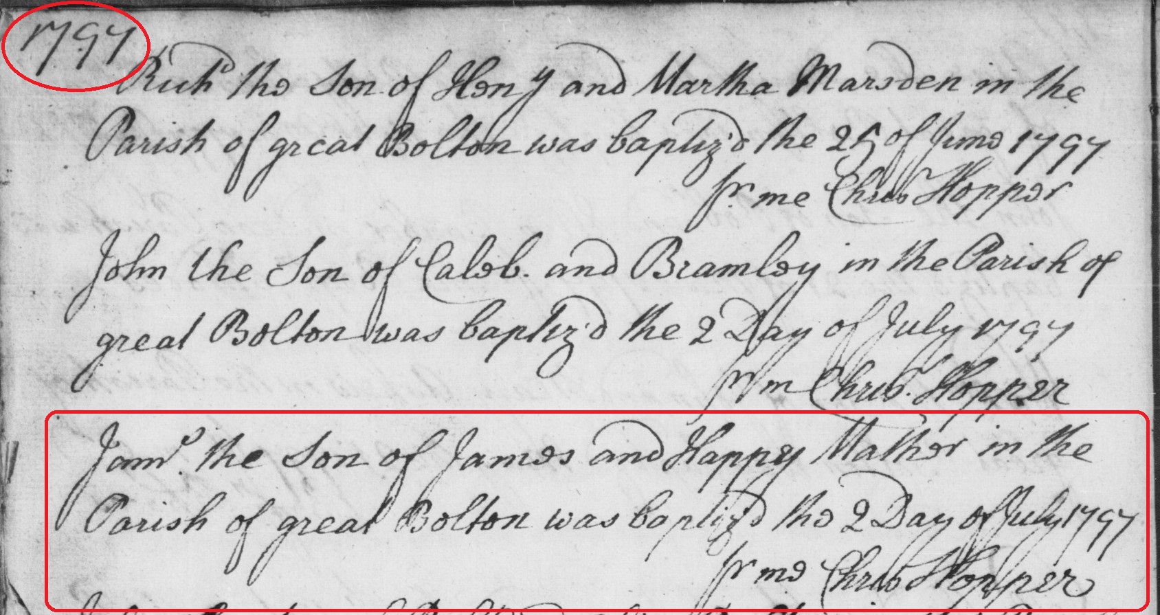 Taken on July 2nd, 1797 and sourced from England & Wales Non-conformist Registers (1567-1970).