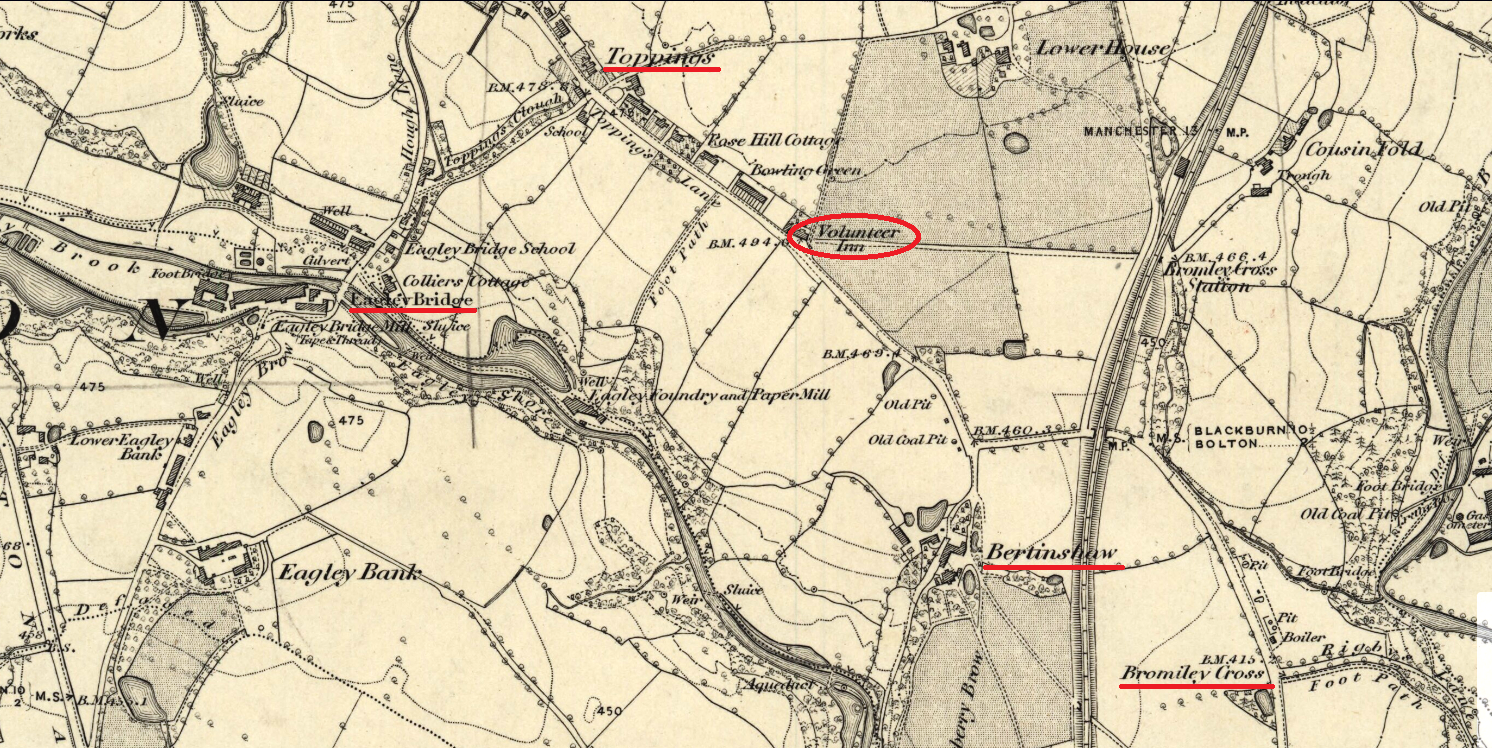 Taken in 1844 in Eagley and sourced from NLS Maps.