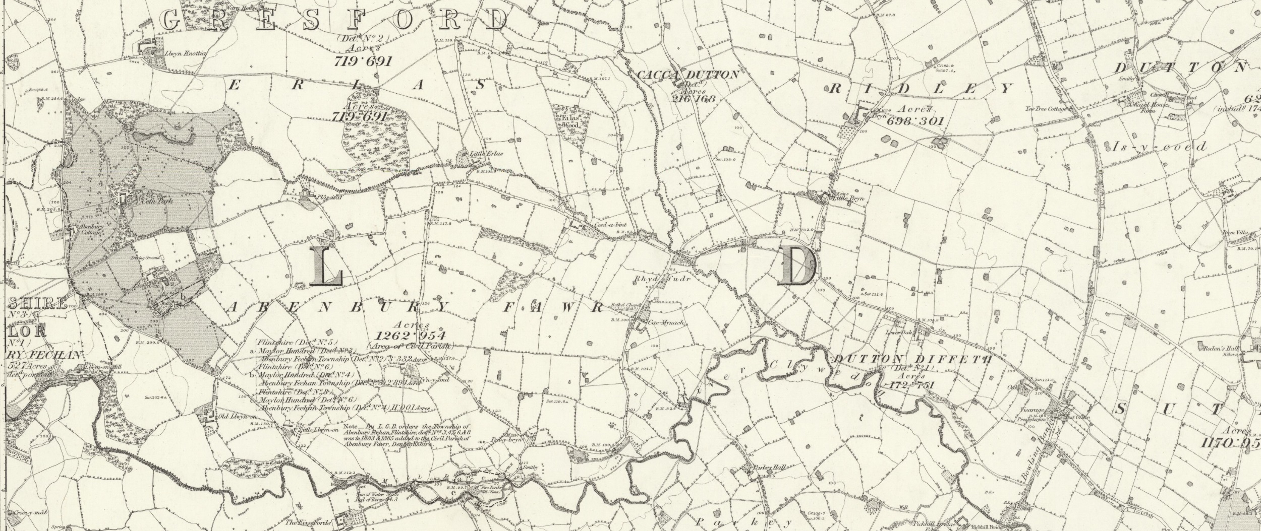 Taken in 1879 in Gresford and sourced from NLS Maps.